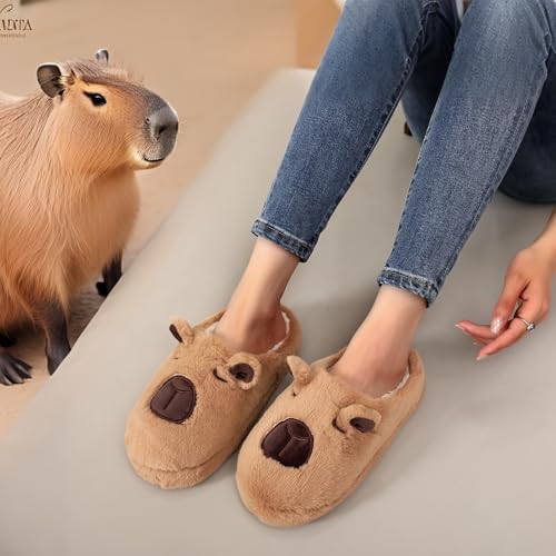 House Slippers for Women Men Memory Foam Slip on Anti-Skid Sole Bedroom Cloud Slippers Indoor Outdoor with Fur Lining2