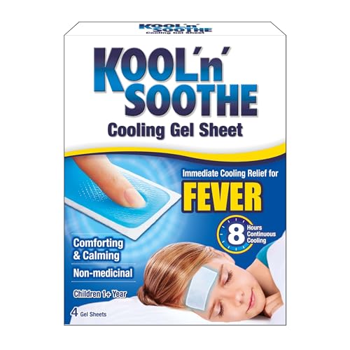KOOL N SOOTHE Fever Cooling Gel Sheets - 4 Pack