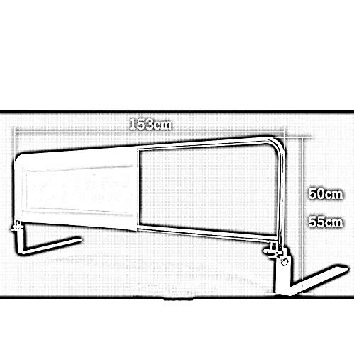 Barrera de cama infantil anti-caída con sistema swing down plegable 180 grados lavable azul 4