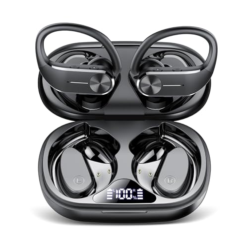 Wireless Earbuds, Wireless Headphones with ENC Mic, 68H Bluetooth 5.3 Headphones Dual LED Display, 2025 New Noise Cancelling Earbud, Sport Earphones with EarHooks, IP8 Waterproof Ear Buds, USB-C Wireless Earbuds, Wireless Headphones with ENC Mic, 68H Bluetooth 5.3 Headphones Dual LED Display, 2025 New Noise Cancelling Earbud, Sport Earphones with EarHooks, IP8 Waterproof Ear Buds, USB-C