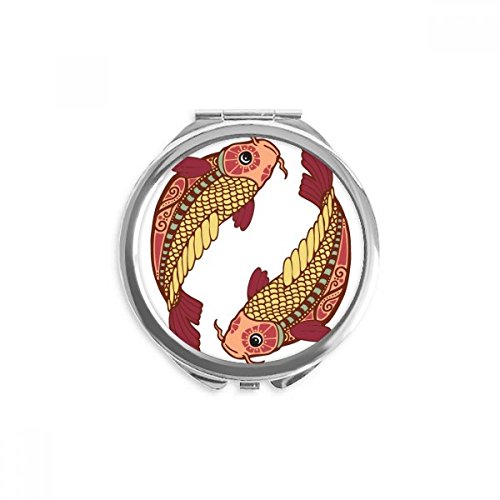 Miroir de poche poissons compact pour retouches rapides sans encombrement