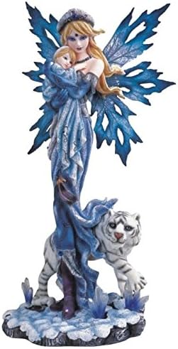 StealStreet Figura coleccionable de hada azul con bebé y tigre blanco