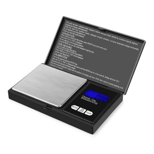 Báscula digital de bolsillo Flexzion 100g con precisión 0.01g