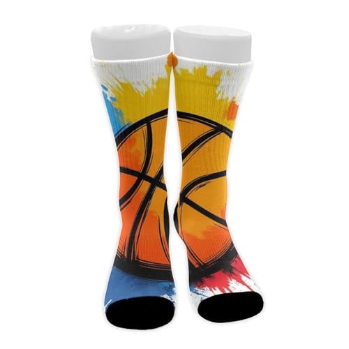 UTRSIFB Girl's Leisure Sports Socks, All Season Stockings, Soft Fashion Breathable Dress Decor Boots Socks Basketball