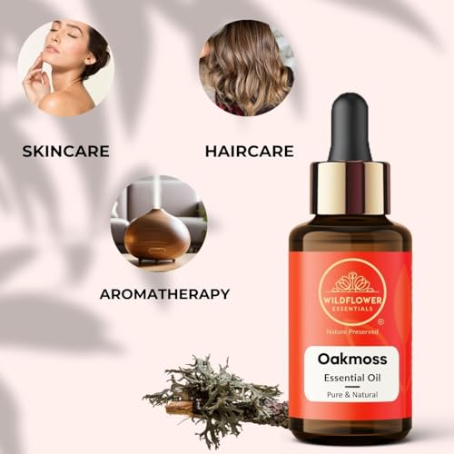 Image of Oakmoss Essential Oil (Evernia prunastri) Pure | Non-Sticky | Non-Greasy | Lightweight | Men & Women | All Skin Types | Steam Distilled 30ml (1 oz)