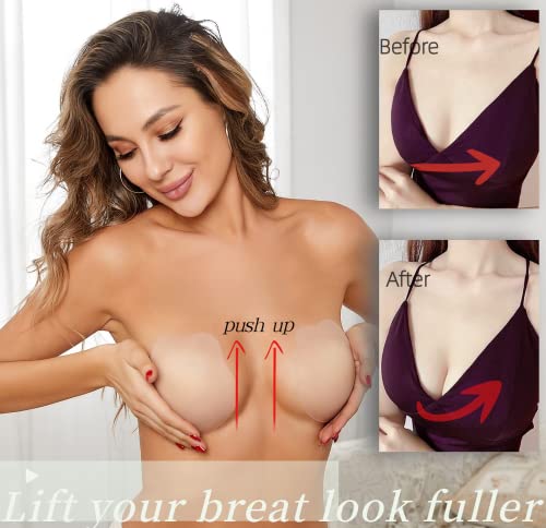 Added Lift Sticky Nipple Covers Ultra-Thin Silicone Petals Adhesive Strapless Backless Bras Breast Lift Pasties For Women Reusable Cream #TOP2