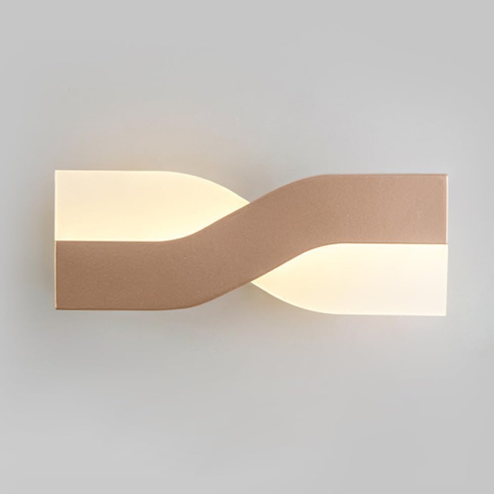 KXEcoLife Adjustable 6W Modern LED Wall Sconce with 350° Rotation and Warm Light(Coffee Gold)