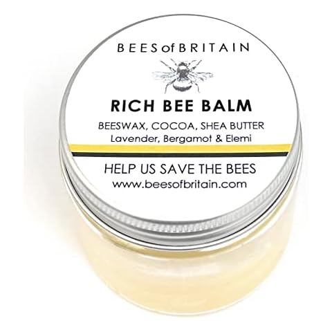 100% Natural SOOTHING BEE BALM - SHEA + COCOA BUTTER & BEESWAX - 50ml by BEES of BRITAIN. Repairs, Hydrates, Protects Sensitive Skin. We Donate 5% of Our Profit to Help Save Bees & Pollinators Cover