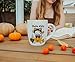 Hello Kitty Sanrio Pumpkin Patch Jumbo Curved Ceramic Latte Mug | Large Coffee Cup For Tea, Espresso, Hot Chocolate | Holds 20 Ounces