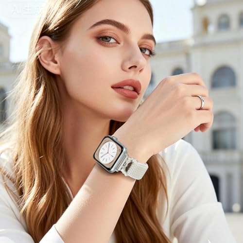 REYUIK Nylon Stretchy Solo Loop Band Compatible with Apple Watch Women - image 7