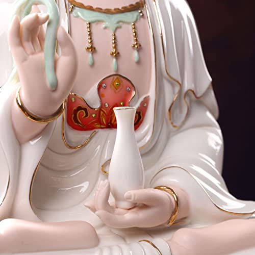Statue Bouddha céramique Avalokitesvara, art sacré d'exception - 5