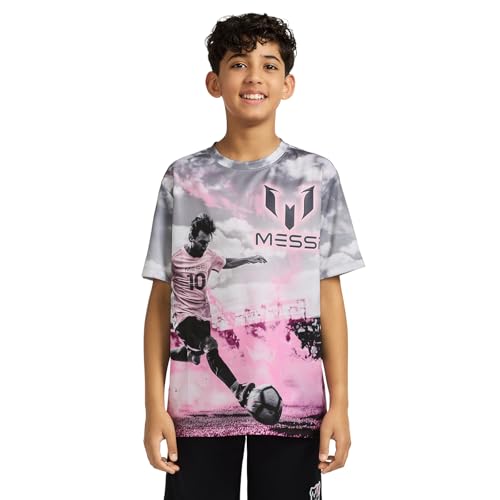 Boys' Lifestyle Short Sleeve Top, Loose-fit Shirt with Logo, Comfortable