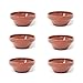 Gerimport - Pack de 6 cuencos de barro liso de 16 cm. de diámetro, juego de 6 tazones de barro 7 x 16 cm