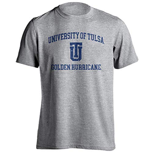 Tulsa Golden Hurricane TU Retro Distressed Short Sleeve T-Shirt Athletic Heather XL