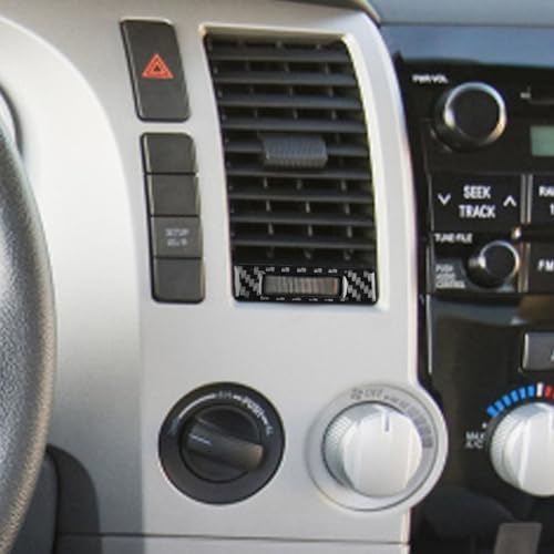 Car Interior Accessories Carbon Fiber Veneer Sticker for Main Driver's Left and Right Vents Compatible with Toyota Tundra 2007 2008 2009 2010 2011 2012 2013