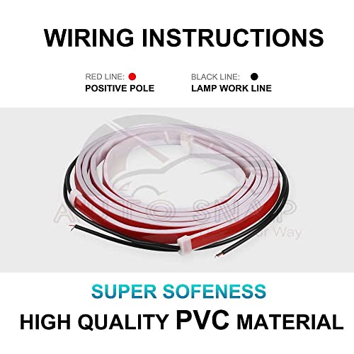 Image of AUTO SNAP 2 Pieces Car Door Opening Warning Lights 144 LED Strobe Flashing Anti Rear-end Collision Safety Lamps Welcome Flash Light (RED & ICE Blue, Pack of 2)