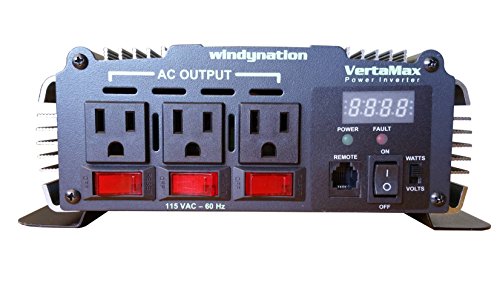 image for WindyNation VertaMax Pure SINE Wave 1500 Watt (3000W Surge) 12V Power 