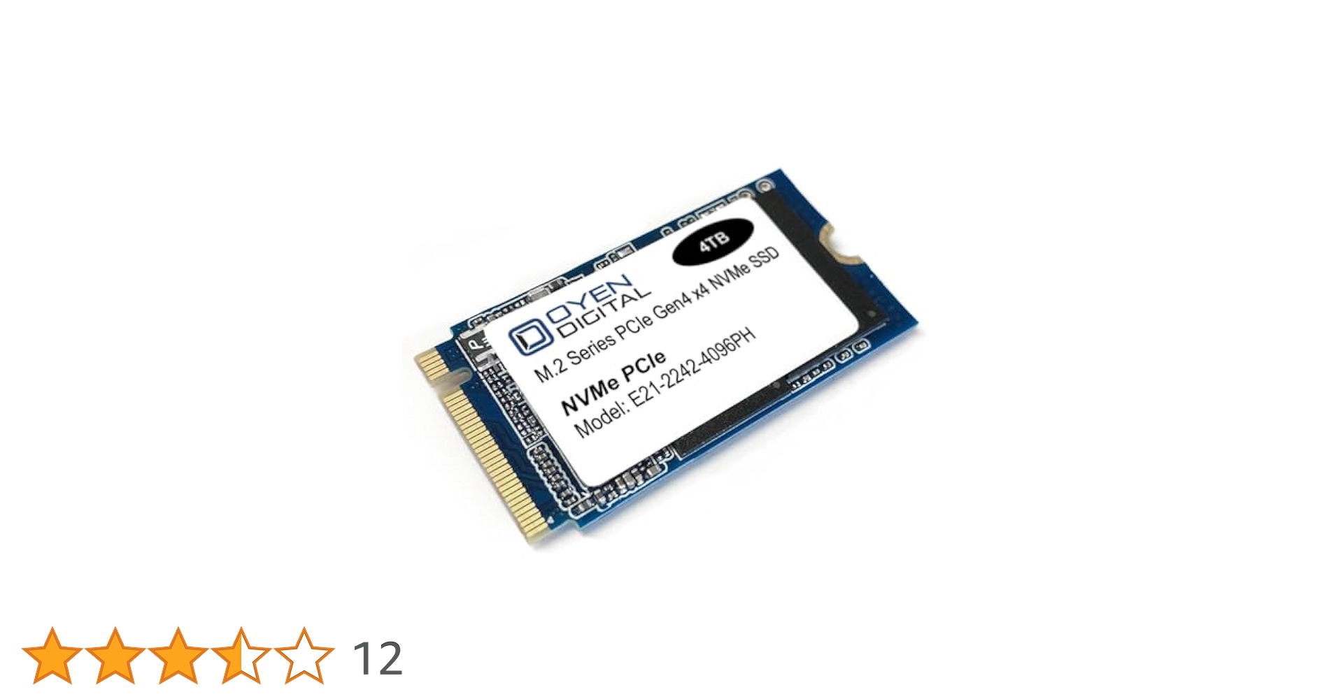 M.2 SSD NVMe 4TB Type2280 PCIe3.0×4 Kingston NV2 4TB M.2 NVMe SSD - Ultra-Fast Gen 4 Performance