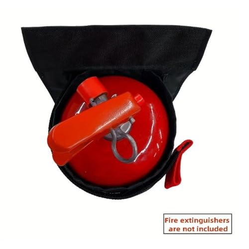 Fire Extinguisher Mount, Oxford Storage Bag, Holder with Safety Feature, Automotive Metal Bracket Accessory, Vehicle Safety Gear with Compact Design, Car Equipment for Trunk Interior 10x6 Inches - Thumbnail 4