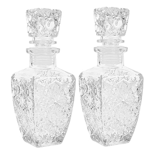 VALICLUD 2piezas Soportes Decorativos Para Botella De Vino De Botella De Licor De Vidrio Transparente Soporte Para Vino Para Decoración De Mesa y Obsequio De Fiesta