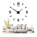 Mintime Rahmenlose 3D DIY Wanduhr XXL Stumm Spiegel Aufkleber Home Office Schule Dekoration (Schwarz-73)