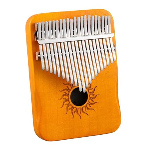 DVCSDE Kalimba 21 Keys Full Wood Maple 17 Keys Kalimba With Sound Hole For Beginner Kalimba Thumb Piano(Orange,21)