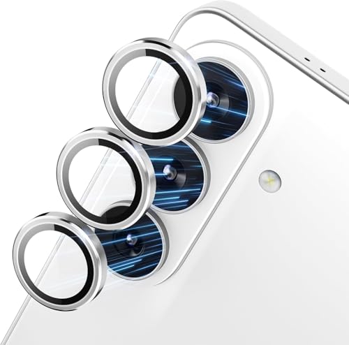 Image of ZARALA Camera Lens Frame Glass Compatible with Samsung Galaxy S26 /S26+Plus Camera Lens Protector - [Keep Original Shooting] Shatterproof 9H Tempered Glass Screen Metal Ring Cover,Anti-Fingerprint,Anti-Scratch,Case Friendly,Titanium Silver