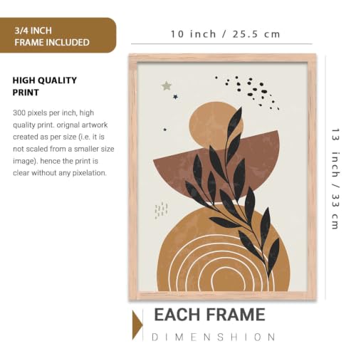Image of kotart Decorative Wood Painting For Wall Decoration - Modern Art Wall Decor Framed Painting For Living Room Bedroom-Framed Posters /Paintings With Frame Set of 3 (Art 1)