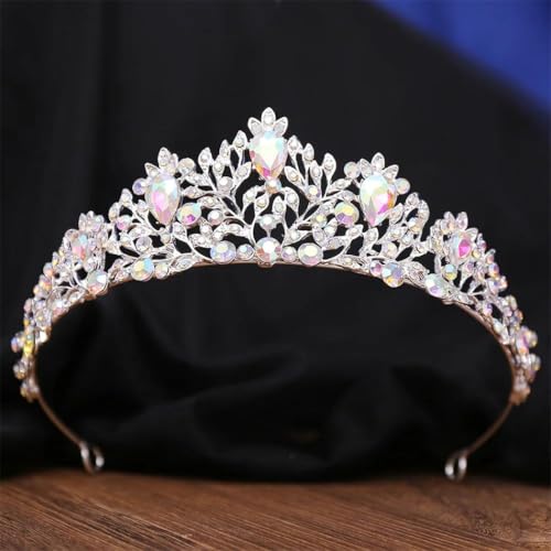 Women Baroque Crystal Bridal Tiara Crown Rhinestones Wedding Diadem Pageant