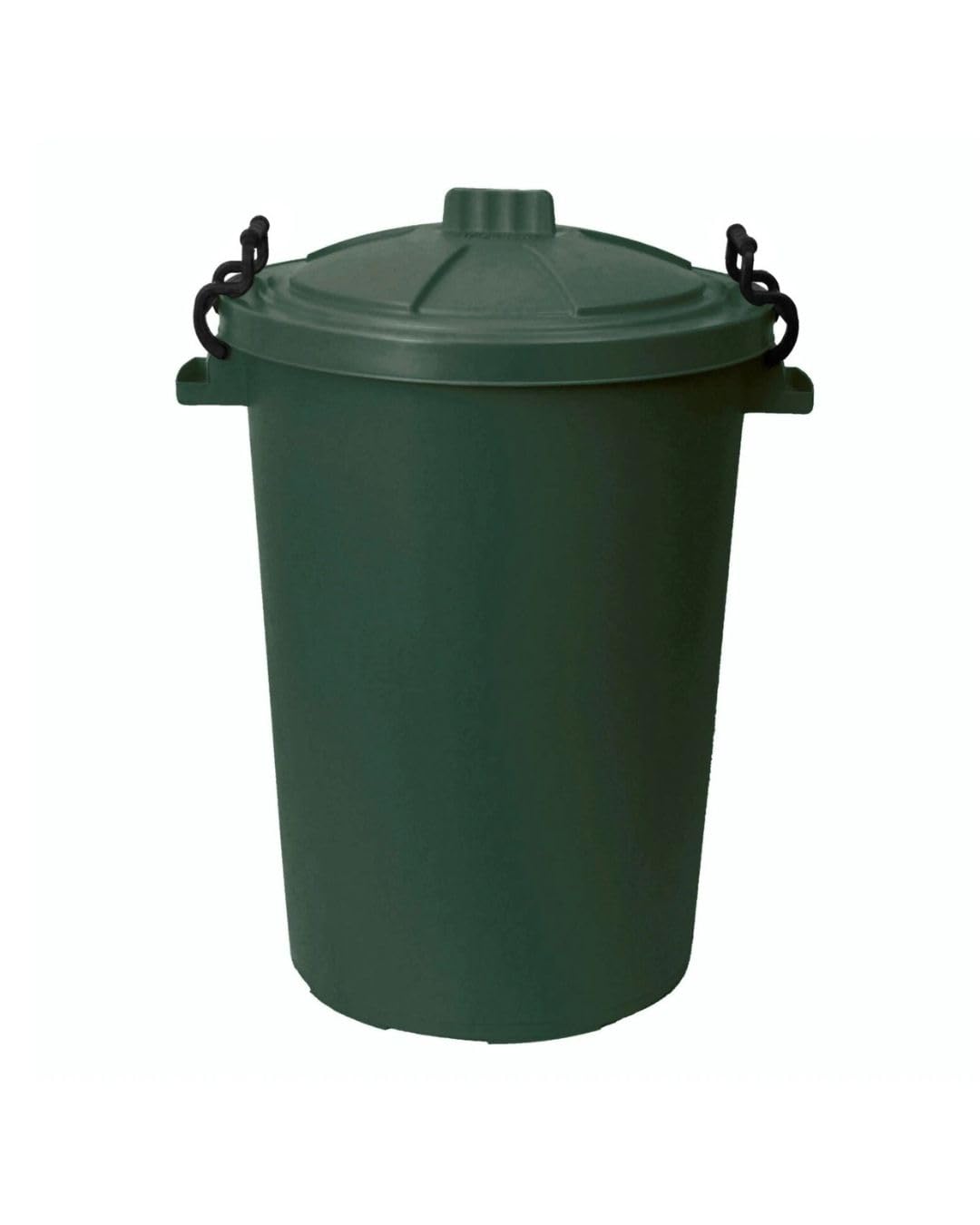 ORGANIZED 90L Heavy Duty Plastic Bin with Clip Lock Lid for Durable Storage and Waste Bin for Garden Animal Feed and Recycling Food Grade Weather Resistant Container - Dark Green