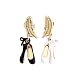 Produktbild AOTEX Ohrringe Silber 925 Nadeln Emaille Glasur Öl Tropfen Ballett Schuhe Asymmetrie Weiblichen Schmuck- Design Schöne Shining Fashion Delikatesse Eleganz Temperament Kreativität Dating Mädchen Pa