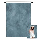 Kate 5ft(W) x7ft(H) Texture Portrait Photography Backdrops for Photographers Microfiber Blue Abstract Old Master Photo Backdrop Professional Head Shots