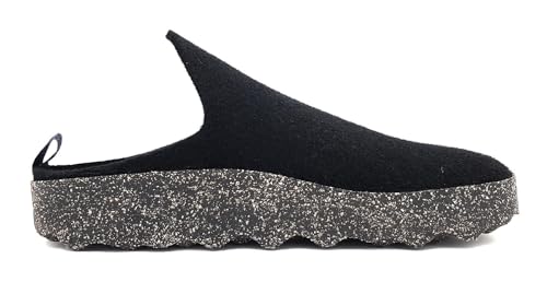 Black Wool Round Toe Mules COME by ASPORTUGUESAS2