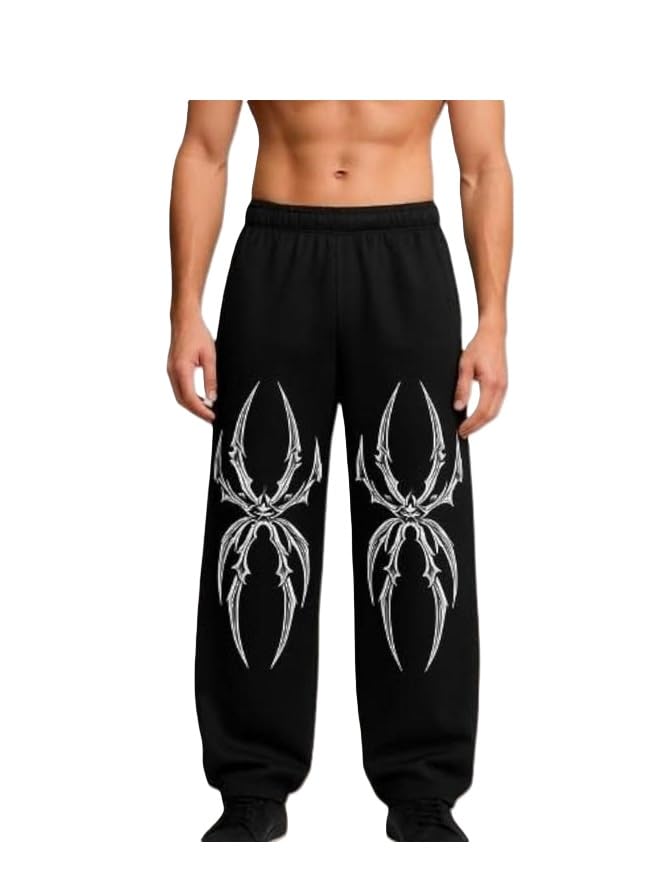 Men's Cotton Black Track Pant Spider Print | Comfortable Comfortable Jogger Lower for Casual Daily Designs XS-image-29