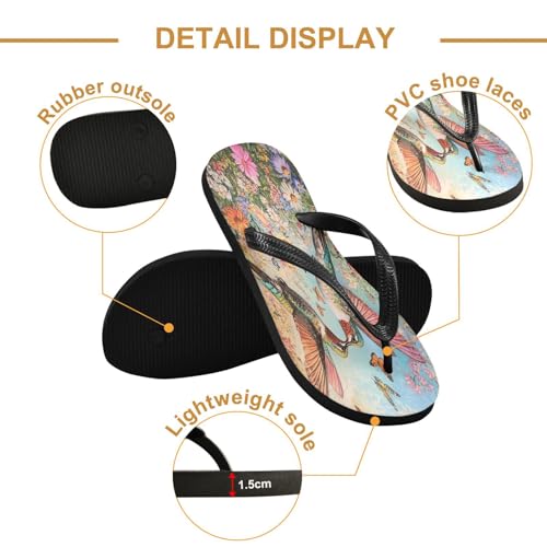 STAYTOP Beautiful Hummingbird Flip Flops Sandals of Men's & Women's,Sandals Beach Slippers Shower Slides2