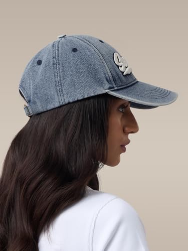Image of The Souled Store Baseball Cap | Lightweight 100% Cotton Embroidered Logo Baseball Hat | Premium Denim Adjustable Cap for Men & Women | Stylish Casual Streetwear Hat