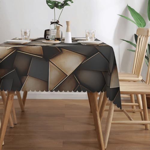 Nappe rectangulaire imperméable à l'huile lavable en machine pour cuisine et fête - 3