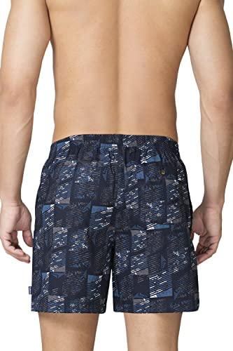 Image of Van Heusen Men Allover Print Boxer Shorts - 100% Super Combed Cotton - Pack of 2 - Functional Pockets