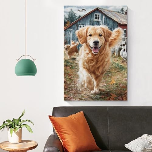 Cuadros decoracion de perro tierno para crear un salon calido y acogedor 4