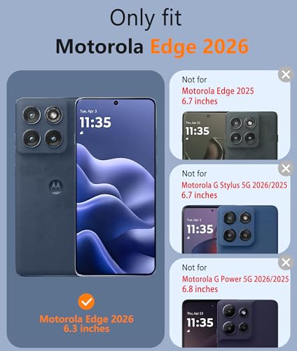 Image of FNTCASE for Motorola Edge 2026 Magnetic Case: [Fit for Magsafe] [Screen Protector] Anti Yellowing Transparent Clear Phone Cover - Military Grade Shockproof Protective Cases - Clear