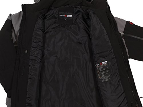 Marc & Mark Lekka funkcyjna kurtka zimowa w dużych rozmiarach, czarna, antracytowy, 10XL duże rozmiary