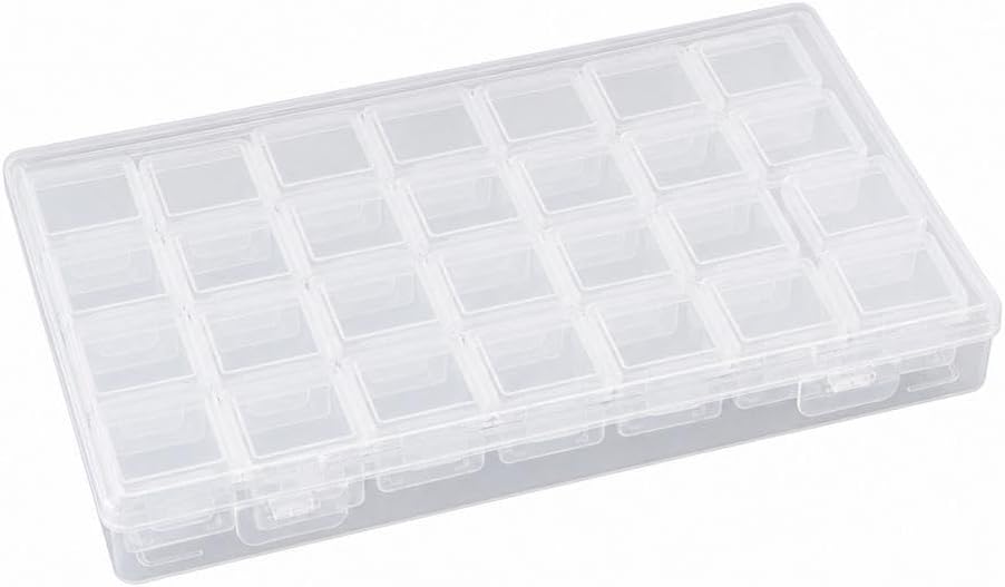 Plastic Jewelry Organizer Box with Independent Mini Inner Boxes Clear Storage Case for Beads Jewelry Earrings Craft Supplies