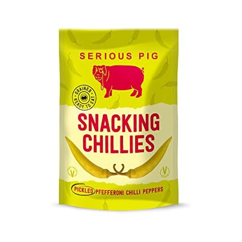 Serious Pig Snacking Chillies - Pickled Pfefferoni Chilli Peppers (12 Pack) Cover