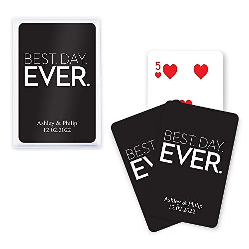 WEDDINGSTAR Unique Custom Playing Card Wedding Favors - Best Day
