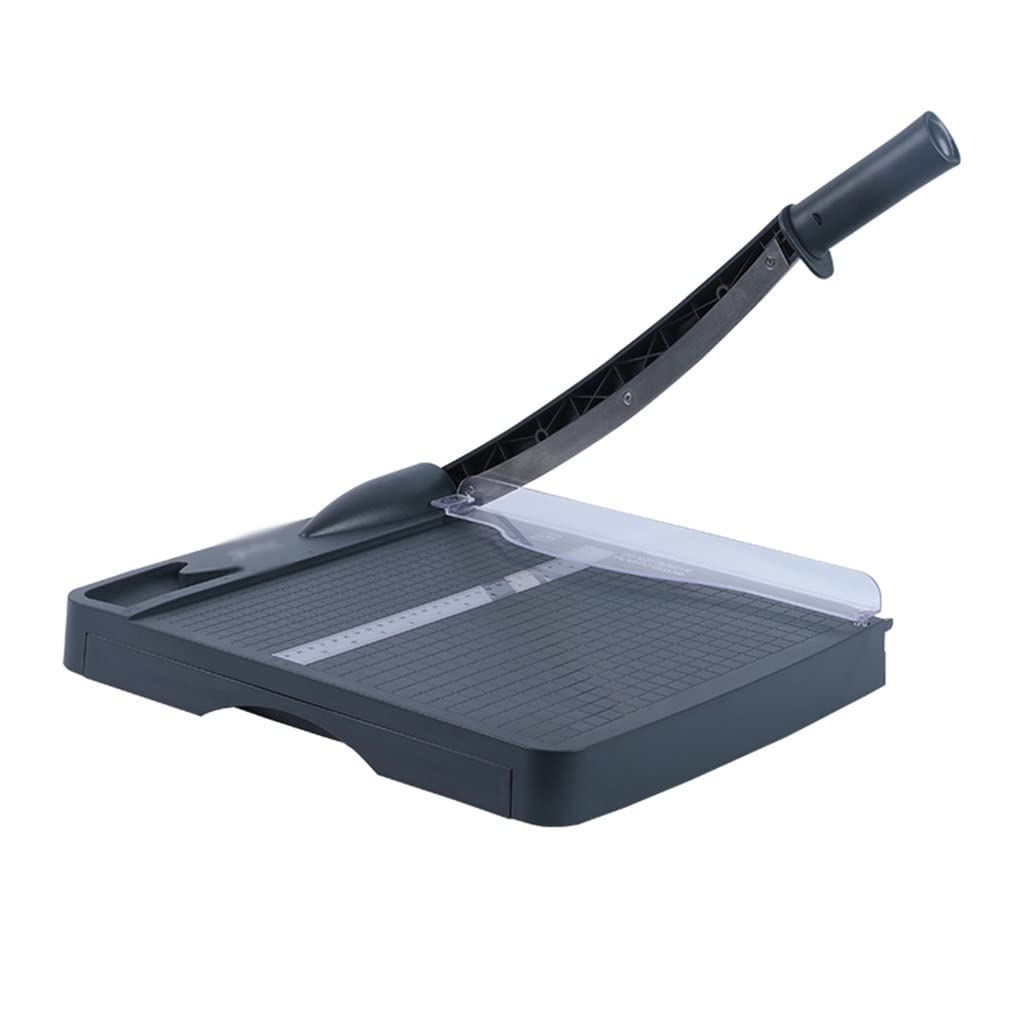 Shredders Storage Paper Cutter Centimeter And inch Double Use Paper Trimmer Drawer Storage 12'' Cut Length 16 Sheets Capacity (Color : Black Size : 523 * 335 * 44mm)