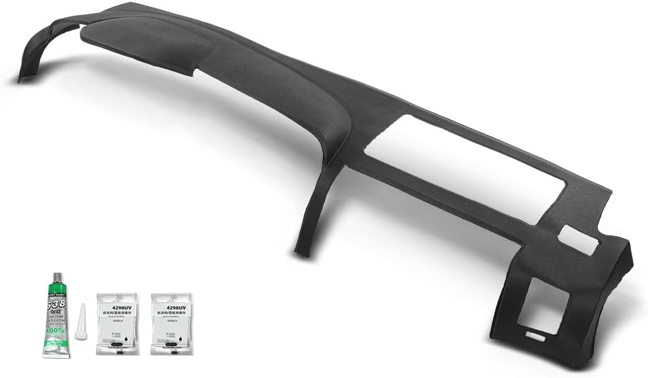 PIT66 TPE Dash Cover for Chevy Silverado & GMC Sierra 2007-2013 Dual Glovebox Dash - Durable Anti-Slip Panel