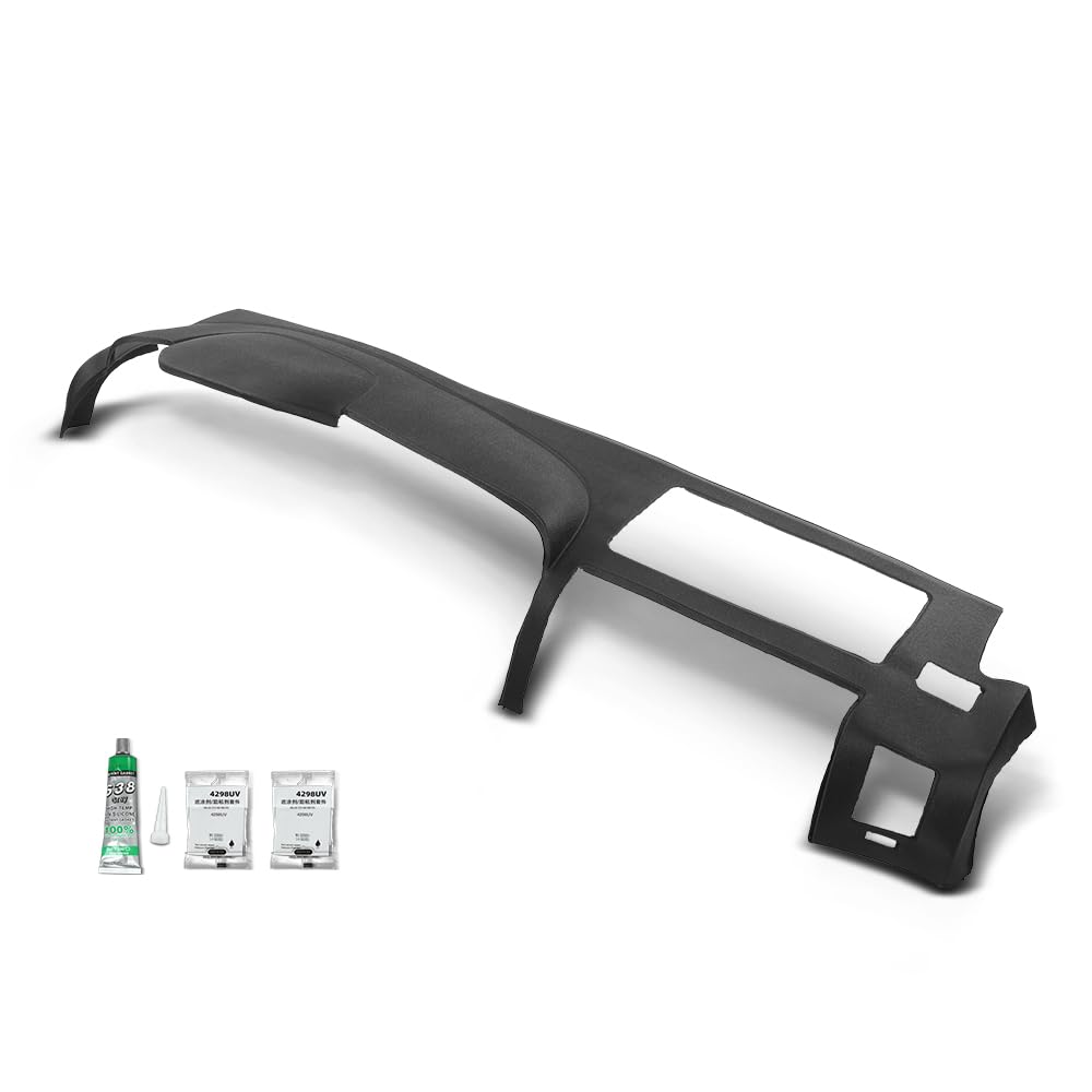 PIT66 TPE Dash Bezel Cover Fit Chevy Silverado GMC Sierra 2007-2013 Black