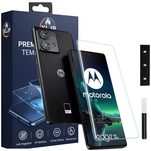 Image of Advance HD+ UV Tempered Glass Screen Protector For Moto Edge 40 Neo (Pack of 1) Full Adhesive UV Curved Screen Protector Case Friendly HD Clarity with installation kit
