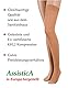 23-32 mmHg (Klasse 2) ASSISTICA® Medizinische Kompressionsstrümpfe mit offener Spitze, Damen / Herren Stützstrümpfe ohne Zeh, AG Ersatzstrümpfe mit Silikonband (158-170 cm/Medium, Beige)