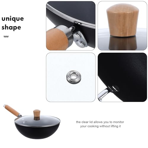 Wok pequeño de hierro con tapa 24 cm miniatura 3